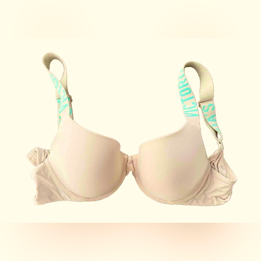 Victoria's Secret Bra - Tshirt Lightly Lined Demi - 34C -Worn Twice-Light Beige